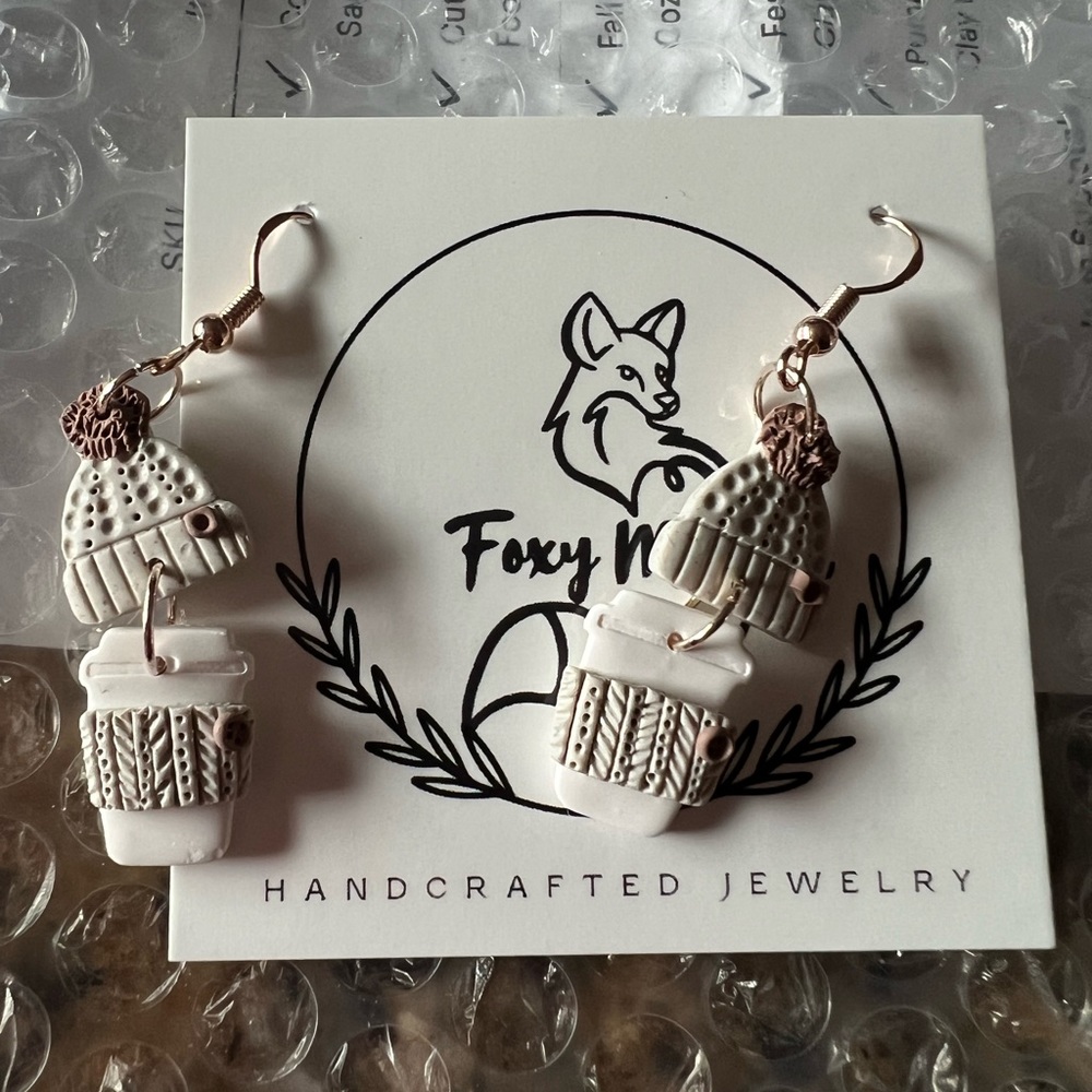 Cozy sweater earrings!